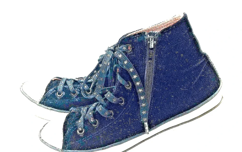 Converse Chuck Taylor All Star HI-Top Sneakers Kids Size 5 Black Glitter Shoes